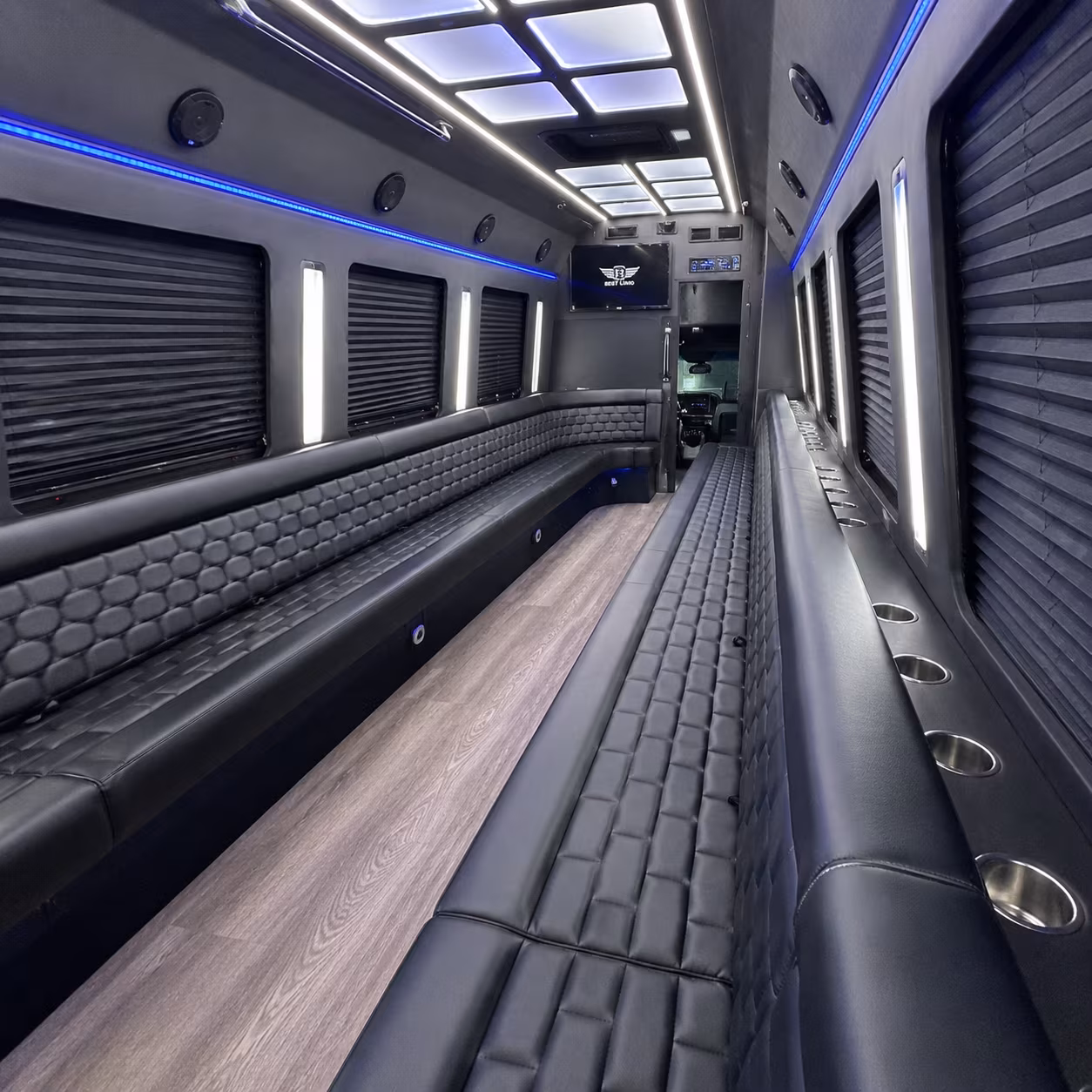 st paul party bus rental interior